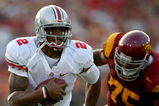 LOS ANGELES, CA - SEPTEMBER 13:  Terrelle Pryor #2 of the Ohio State Buckeyes runs the ball against the USC Trojans during the college football game at the Los Angeles Memorial Coliseum on September 13, 2008 in Los Angeles, California.  (Photo by Stephen Dunn/Getty Images)