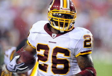 LANDOVER, MD - AUGUST 22:  Clinton Portis #26 of the Washington Redskins rushes the ball against the Pittsburgh Steelers at Fed Ex Field on August 22, 2009 in Landover, Maryland.  (Photo by Greg Fiume/Getty Images)