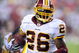 LANDOVER, MD - AUGUST 22: Clinton Portis #26 of the Washington Redskins rushes the ball against the Pittsburgh Steelers at Fed Ex Field on August 22, 2009 in Landover, Maryland. (Photo by Greg Fiume/Getty Images)