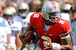 COLUMBUS, OH - SEPTEMBER 05:  Quarterback Terrelle Pryor #2 of the Ohio State Buckeyes runs with the ball against the Navy Midshipmen at Ohio Stadium on September 5, 2009 in Columbus, Ohio.  (Photo by Jamie Sabau/Getty Images)