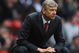MANCHESTER, ENGLAND - AUGUST 29: Arsenal Manager Arsene Wenger watches the action during the Barclays Premier League match between Manchester United and Arsenal at Old Trafford on August 29, 2009 in Manchester, England. (Photo by Laurence Griffiths/Getty Images)