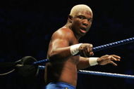SYDNEY, AUSTRALIA - JUNE 15:  Shelton Benjamin looks on from the corner during WWE Smackdown at Acer Arena on June 15, 2008 in Sydney, Australia.  (Photo by Gaye Gerard/Getty Images)