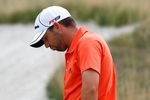 JERSEY CITY, NJ - AUGUST 29:  Sergio Garcia of Spain reacts after hitting out of the sand trap on the 12th hole during round three of The Barclays on August 29, 2009 at Liberty National in Jersey City, New Jersey.  (Photo by Kevin C. Cox/Getty Images)
