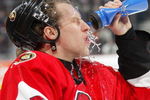 OTTAWA, CANADA - DECEMBER 17: Dany Heatley #15 of the Ottawa Senators drinks water during the game against the Toronto Maple Leafs  on December 17, 2005 at the Corel Centre in Ottawa, Canada. The Senators defeated the Maple Leafs 8-2. (Photo by: Phillip MacCallum/Getty Images)