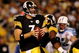 PITTSBURGH - SEPTEMBER 10: Quarterback Ben Roethlisberger #7 of the Pittsburgh Steelers looks to pass the ball during the first half of the NFL season opener against the Tennessee Titans at Heinz Field on September 10, 2009 in Pittsburgh, Pennsylvania.(Photo by Elsa/Getty Images)
