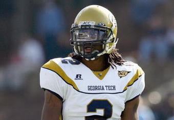 CHAPEL HILL, NC - NOVEMBER 08:  Mario Butler #2 of the Georgia Tech Yellow Jackets looks on the field before the game against the North Carolina Tar Heels at Kenan Stadium on November 8, 2008 in Chapel Hill, North Carolina.  (Photo by Kevin C. Cox/Getty Images)