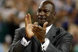 DETROIT - APRIL 06:  Michael Jordan is announced as a member of the 2009 Hall-of-Fame class at halftime of the Michigan State Spartans and the North Carolina Tar Heels during the 2009 NCAA Division I Men's Basketball National Championship game at Ford Field on April 6, 2009 in Detroit, Michigan.  (Photo by Streeter Lecka/Getty Images)