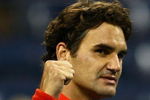 NEW YORK - SEPTEMBER 09:  Roger Federer of Switzerland celebrates a point against Robin Soderling of Sweden during day ten of the 2009 U.S. Open at the USTA Billie Jean King National Tennis Center on September 9, 2009 in the Flushing neighborhood of the Queens borough of New York City.  (Photo by Chris McGrath/Getty Images)