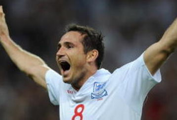 LONDON, ENGLAND - SEPTEMBER 09:  Frank Lampard of England celebrates scoring his team's third goal during the FIFA 2010 World Cup Group 6 Qualifying match between England and Croatia at Wembley Stadium on September 9, 2009 in London, England.  (Photo by Shaun Botterill/Getty Images)