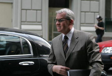 NEW YORK - APRIL 20: Doug MacLean, President and General Manager of the Columbus Blue Jackets arrives at the Westin New York Hotel on April 20, 2005 in New York City. (Photo by Bruce Bennett/Getty Images)
