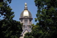 SOUTH BEND, IN - SEPTEMBER 01:  General view of the Notre Dame campus during the game between the Notre Dame Fighting Irish and the Georgia Tech Yellow Jackets on September 1, 2007 at Notre Dame Stadium in South Bend, Indiana. (Photo by Jonathan Daniel/Getty Images)