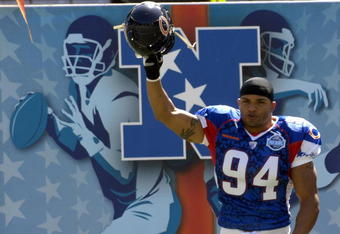 Chicago Bears Brendon Ayambadejo during the NFL Pro Bowl game at Aloha Stadium in Honolulu, Hawaii on February 10, 2007  (Photo by Al Messerschmidt/Getty Images)