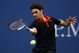 NEW YORK - SEPTEMBER 09:  Roger Federer of Switzerland returns a shot against Robin Soderling of Sweden during day ten of the 2009 U.S. Open at the USTA Billie Jean King National Tennis Center on September 9, 2009 in the Flushing neighborhood of the Queens borough of New York City.  (Photo by Chris McGrath/Getty Images)