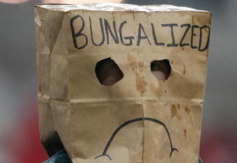 CINCINNATI - NOVEMBER 30:  A football spectator wears a bag over his head during the NFL game between the Baltimore Ravens and the Cincinnati Bengals on November 30, 2008 at Paul Brown Stadium in Cincinnati, Ohio. The Ravens defeated the Bengals 34-3.(Photo by Andy Lyons/Getty Images)