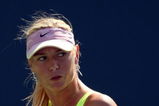 NEW YORK - SEPTEMBER 05:  Maria Sharapova of Russia reacts to a point against Melanie Oudin of the United States during her match against during day six of the 2009 U.S. Open at the USTA Billie Jean King National Tennis Center on September 5, 2009 in the Flushing neighborhood of the Queens borough of New York City.  (Photo by Al Bello/Getty Images)