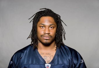 ORCHARD PARK, NY - 2009:  Marshawn Lynch of the Buffalo Bills poses for his 2009 NFL headshot at photo day in Orchard Park, New York. (Photo by NFL Photos)     