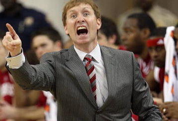 ATLANTA - MARCH 15:  Head coach John Pelphrey of the Arkansas Razorbacks calls a play against the Tennessee Volunteers during the SEC Men's Basketball tournament on March 15, 2008 at Alexander Memorial Coliseum, on the campus of Georgia Tech, in Atlanta Georia.   Yesterday's games were postponed and changed venue after severe weather damaged the Georgia Dome.  (Photo by Chris Graythen/Getty Images)