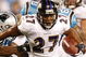 CHARLOTTE, NC - AUGUST 29: Running back Ray Rice #27 of the Baltimore Ravens breaks the tackle of linebacker James Anderson #50 the Carolina Panthers during their preseason game at Bank of America Stadium on August 29, 2009 in Charlotte, North Carolina. (Photo by Streeter Lecka/Getty Images)