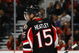 OTTAWA - MARCH 11: Jason Spezza #19 and Dany Heatley #15 of the Ottawa Senators stand on the ice during the game against the Tampa Bay Lightning on March 11, 2009 at the Scotiabank Place in Ottawa, Ontario, Canada. (Photo by Phillip MacCallum/Getty Images)