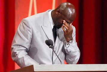SPRINGFIELD, MA - SEPTEMBER 11: David Thompson presents Michael Jordan to the Naismith Memorial Basketball Hall of Fame during an induction ceremony on September 11, 2009 in Springfield, Massachusetts. NOTE TO USER: User expressly acknowledges and agrees that, by downloading and or using this Photograph, user is consenting to the terms and conditions of the Getty Images License Agreement.(Photo by Jim Rogash/Getty Images)