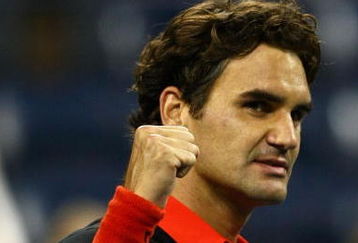 NEW YORK - SEPTEMBER 09:  Roger Federer of Switzerland celebrates a point against Robin Soderling of Sweden during day ten of the 2009 U.S. Open at the USTA Billie Jean King National Tennis Center on September 9, 2009 in the Flushing neighborhood of the Queens borough of New York City.  (Photo by Chris McGrath/Getty Images)