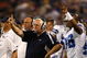MINNEAPOLIS, MN - SEPTEMBER 4:  Head coach Wade Phillips of the Dallas Cowboys signals a play from the sidelines during action against the Minnesota Vikings at Hubert H. Humphrey Metrodome on September 4, 2009 in Minneapolis, Minnesota. The Cowboys defeated the Vikings 35-31. (Photo by Scott Boehm/Getty Images)