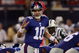 EAST RUTHERFORD, NJ - AUGUST 29:  Eli Manning #10 of the New York Giants calls a play against the New York Jets on August 29, 2009 at Giants Stadium in East Rutherford, New Jersey.  (Photo by Jim McIsaac/Getty Images)