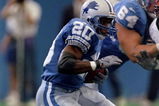 13 Sep 1998:  Running back Barry Sanders #20 of the Detroit Lions in action during the game against the Cincinnati Bengals at the Pontiac Silverdome in Pontiac, Michigan. The Bengals defeated the Lions 34-28. Mandatory Credit: Vincent Laforet  /Allsport