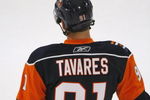 MISSISSAUGA, CANADA - AUGUST 26:  John Tavares #91 of the New York Islanders skates during the Upper Deck NHL Rookie Debut on August 26, 2009 at the Hershey Centre in Mississauga, Ontario.  (Photo By Dave Sandford/Getty Images)