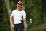 NORTON, MA - SEPTEMBER 07:  Padraig Harrington reacts to his errant drive on the second hole during the final round of the Deutsche Bank Championship at TPC Boston held on September 7, 2009 in Norton, Massachusetts.  (Photo by Michael Cohen/Getty Images)