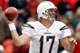 KANSAS CITY, MO - DECEMBER 14:  Philip Rivers #17 of the San Diego Chargers passes against the Kansas City Chiefs during the first half on December 14, 2008 at Arrowhead Stadium in Kansas City, Missouri.  (Photo by Harry How/Getty Images)
