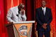 SPRINGFIELD, MA - SEPTEMBER 11: David Thompson presents Michael Jordan to the Naismith Memorial Basketball Hall of Fame during an induction ceremony on September 11, 2009 in Springfield, Massachusetts. NOTE TO USER: User expressly acknowledges and agrees that, by downloading and or using this Photograph, user is consenting to the terms and conditions of the Getty Images License Agreement.(Photo by Jim Rogash/Getty Images)