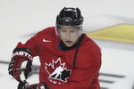 CALGARY, AB - AUGUST 24: Dany Heatley skates during the second practice of the Team Canada Olympic Orientation Camp on August 24, 2009 at the Pengrowth Saddledome in Calgary, Alberta, Canada. (Photo by Mike Ridewood/Getty Images)