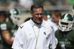 EAST LANSING, MI - SEPTEMBER 05:  Michigan State Spartans head coach Mark Dantonio watches the action during the game against the Montana State Bobcats on September 5, 2009 at Spartan Stadium in East Lansing, Michigan.  (Photo by Leon Halip/Getty Images)