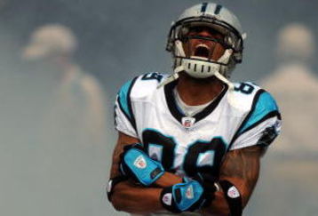 CHARLOTTE, NC - SEPTEMBER 28:  Wide receiver Steve Smith #89 of the Carolina Panthers comes out of the tunnel during introductions before the game against the Atlanta Falcons at Bank of America Stadium on September 28, 2008 in Charlotte, North Carolina. The Carolina Panthers won the game 24-9. (Photo by Steve Dykes/Getty Images)