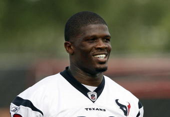 HOUSTON - JULY 31:  Wide receiver Andre Johnson #80 of the Houston Texans during the first day of training camp on July 31, 2009 in Houston, Texas.  (Photo by Bob Levey/Getty Images)