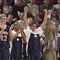 SEATTLE - MARCH 20:  Members of the Nevada Wolf Pack celebrate during the second round game of the NCAA Division I Men's Basketball Tournament against the Gonzaga Bulldogs on March 20, 2004 at Key Arena in Seattle, Washington.  (Photo by Otto Greule Jr/Getty Images)