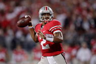 COLUMBUS, OH - SEPTEMBER 12: Quarterback Terrelle Pryor #2 of the Ohio State Buckeyes looks to pass in the third quarter of the game against the USC Trojans at Ohio Stadium on September 12, 2009 in Columbus, Ohio. (Photo by Andy Lyons/Getty Images)