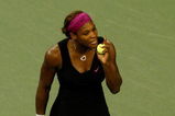 NEW YORK - SEPTEMBER 12:  Serena Williams argues a call by the line judge which led to her disqualification for a conduct violation during the Women's Singles Semifinal match against Kim Clijsters of Belgium on day thirteen of the 2009 U.S. Open at the USTA Billie Jean King National Tennis Center on September 12, 2009 in the Flushing neighborhood of the Queens borough of New York City.  Clijsters defeated Williams 6-4, 7-5. (Photo by Jared Wickerham/Getty Images)