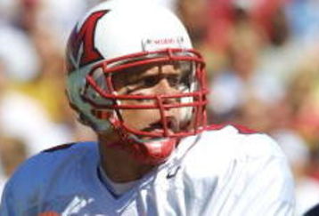 01 Sep 2001: Quarterback Ben Roethlisberger of Miami of Ohio drops back to throw a pass against Michigan during the game at Michigan Stadium in Ann Arbor, Michigan .  Michigan won 31-13. DIGITAL IMAGE. Mandatory Credit : Danny Moloshok/Allsport