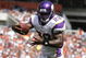 CLEVELAND - SEPTEMBER 13: Adrian Peterson #28 of the Minnesota Vikings is hit by D'Qwell Jackson #52 of the Cleveland Brwons at Cleveland Browns Stadium on September 13, 2009 in Cleveland, Ohio. (Photo by Matt Sullivan/Getty Images)