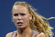 NEW YORK - SEPTEMBER 09: Caroline Wozniacki of Denmark reacts to a point against Melanie Oudin of the United States during day ten of the 2009 U.S. Open at the USTA Billie Jean King National Tennis Center on September 9, 2009 in the Flushing neighborhood of the Queens borough of New York City. (Photo by Nick Laham/Getty Images)