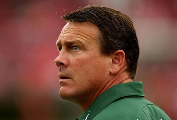 HOUSTON - NOVEMBER 17: Head coach Mark Snyder of the Marshall Thundering Herd looks on during the game with the Houston Cougars at Robertson Stadium November 17, 2007 in Houston, Texas. Houston won 35-28.  (Photo by Stephen Dunn/Getty Images)
