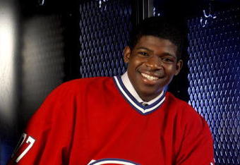 COLUMBUS, OH - JUNE 23:  43rd overall draft pick P.K. Subban of the Montreal Candiens poses for a portrait during the 2007 NHL Entry Draft at Nationwide Arena on June 23, 2007 in Columbus, Ohio.  (Photo by Gregory Shamus/Getty Images)