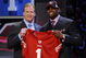 NEW YORK - APRIL 25:  NFL Commissioner Roger Goodell poses with with San Francisco 49ers #10 draft pick Michael Crabtree at Radio City Music Hall for the 2009 NFL Draft on April 25, 2009 in New York City  (Photo by Jeff Zelevansky/Getty Images)
