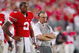 COLUMBUS, OH - SEPTEMBER 12:  Terrelle Pryor #2 and head coach Jim Tressel of the Ohio State Buckeyes look on from the sidelines during their game against the USC Trojans at Ohio Stadium on September 12, 2009 in Columbus, Ohio. (Photo by Gregory Shamus/Getty Images)