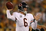 GREEN BAY, WI - SEPTEMBER 13: Jay Cutler #6 of the Chicago Bears passes the ball against the Green Bay Packers on September 13, 2009 at Lambeau Field in Green Bay, Wisconsin. (Photo by Jonathan Daniel/Getty Images)