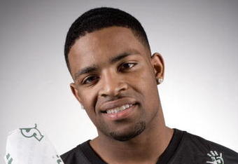 NEW YORK - APRIL 21:  Football player Michael Crabtree poses for a portrait on April 21, 2009 in New York City.  (Photo by Chris McGrath/Getty Images for Subway)