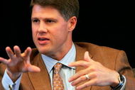 DENVER - JULY 19:  FC Dallas and Columbus Crew owner Clark Hunt speaks to the audience during the MLS Owner's Presentation at the Denver Grand Hyatt Hotel on July 19, 2007 in Denver, Colorado.  (Photo by Brian Bahr/Getty Images)