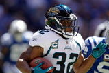 INDIANAPOLIS - SEPTEMBER 13: Maurice Jones-Drew #32 of the Jacksonville Jaguars runs with the ball during the game against the Indianapolis Colts  at Lucas Oil Stadium on September 13, 2009 in Indianapolis, Indiana.  (Photo by Andy Lyons/Getty Images)